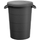 Kontejner plastik SMOOTH, 80L, me doreza dhe kapak, i zi