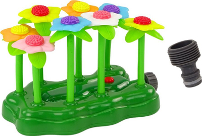 Lodër shatërvan uji për kopsht Garden Toy, me lule gome, me drita shumëngjyrëshe, shumëngjyrëshe