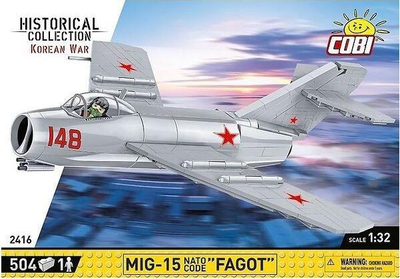 Set për ndërtim Cobi Historical Collection 2416 MIG-15, 504 copa, për kalamaj 7+