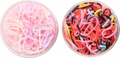 Goma flokësh Activ Color Mix, silikon, 300 copë, shumëngjyrëshe