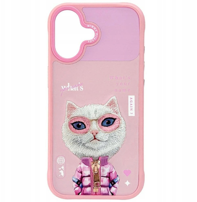 Mbulesë telefoni PanzerGlass Case Nimmy Cool and Cute 2.0 Cat, për iPhone 17, rozë