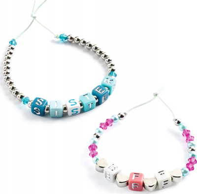 Set rruaza alfabeti Djeco LGA Alphabet Beads, argjendta