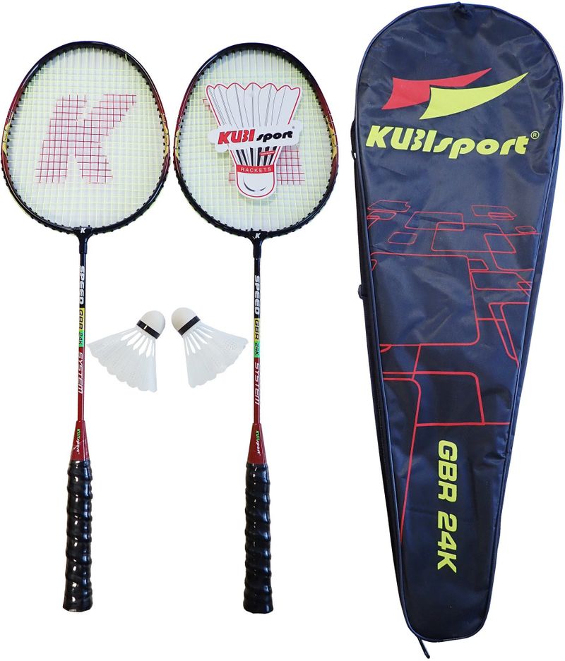 Set raketash badminton Kubisport, 2 raketa, 2 fluturake