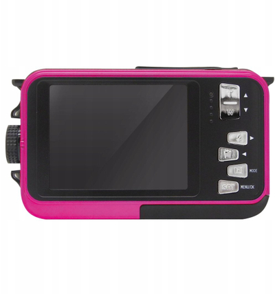 Aparat fotografik EasyPix Aquapix W3027 Wave, 16MP, i papërshkueshëm nga uji, rozë