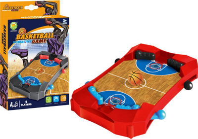 Lojë tavoline Lean Toys Basketball Interactive Game, mini basketboll për 2 lojtarë, përmosha 3+, e kuqe