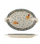 Pjatancë servirjeje Bloomingville Hezha, stoneware, ovale 34×25 cm, shumëngjyrëshe e çelët