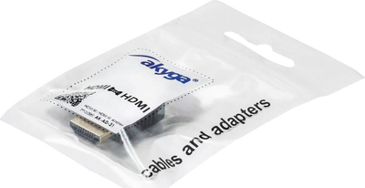 Adapter HDMI Akyga AK-AD-21, HDMI mashkull në HDMI mashkull, i zi