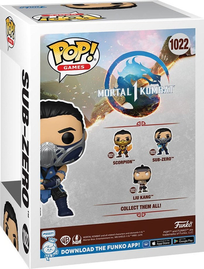 Figurë koleksionuese Funko Pop Games Sub Zero MK1, vinyl, Mortal Kombat, shumëngjyrëshe
