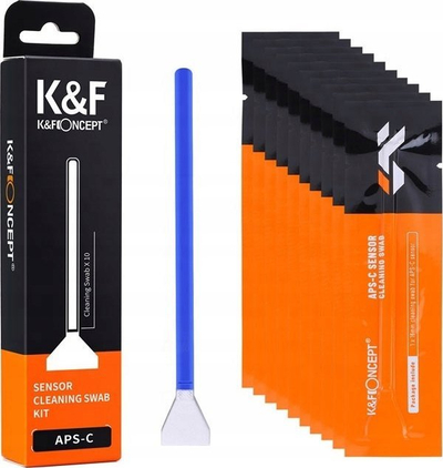 Set spatulash për pastru sensorin K&amp;F Concept APS-C, 16 mm, 10 copë, blu