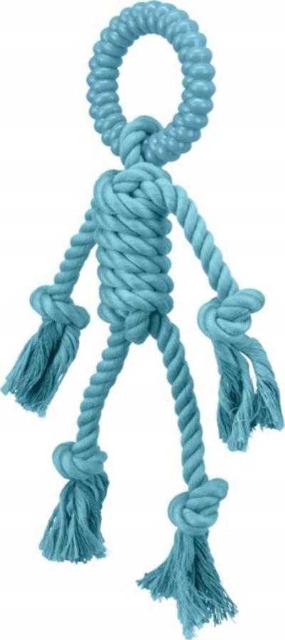 Lodër për qen Trixie Rope Figure, 26 cm, poliester dhe TPR, blu