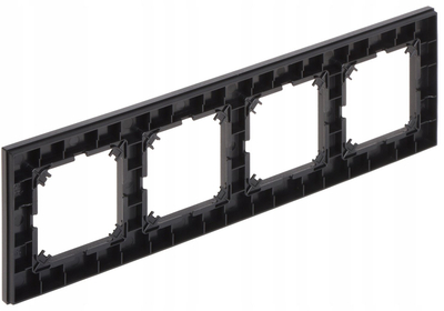 Kornizë katërfishe Elektro-Plast Santra Quad Frame 4174-46, IP20, e zezë me krom