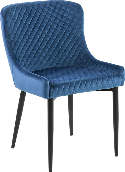 Set karrigesh ngrënieje SOLANO Velvet, 2 copë, kadife, blu e errët