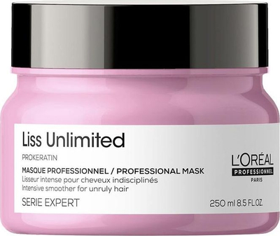 Maskë zbutëse për flokë L'Oreal Professionnel Serie Expert Liss Unlimited, 250 ml