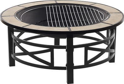 Vater oborri për BBQ HIERRO Metal, çelik, me kapak mbrojtës, e zezë