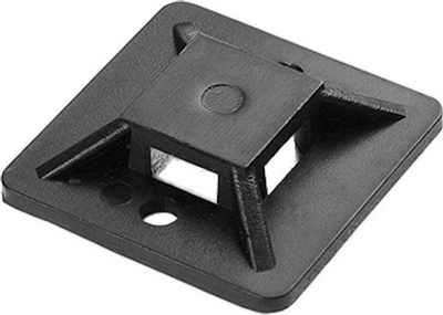 Organizues kabllosh Orno, vetëngjitës, 30x30 mm, i zi, 10 copë