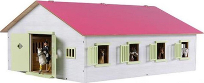 Lodër stallë kuajsh Hipo, 7 bokse, dru, 1:24