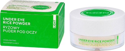 Pudër nën sy Ecocera Loose Illuminating, oriz me acid hialuronik, Light, 5g