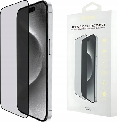 Mbrojtës ekrani Guess për iPhone 16, xham i fortë privatësie, 2.5D, transparent