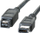 Kabllo FireWire Roline IEEE 1394b, 9-pin në 6-pin, 1.8m, i zi