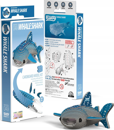 Puzzle 3D Safari Ltd EUGY Whale Shark, lodër për mëndje, me materiale që shkrihen në natyrë, shumëngjyrëshe