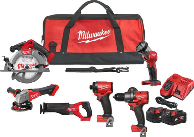 Set veglash pa kabllo Milwaukee M18 FPP6G3-502B, 18V, 2x 5.0Ah, i kuq