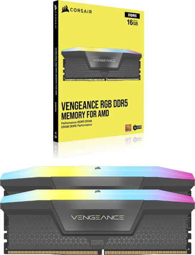 RAM desktop CORSAIR Vengeance RGB 32GB, DDR5 6000MHz, 2x16GB, i zi