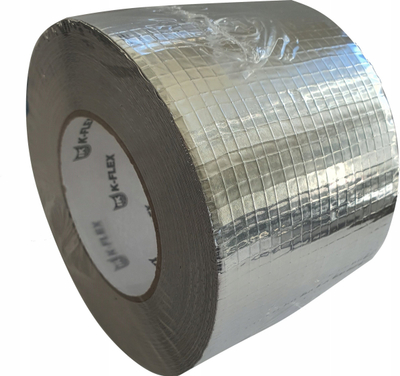 Shirit alumini K-FLEX ALU AR 107 CW, vetëngjitës i përforcuar, 100mm, 50m, argjendtë