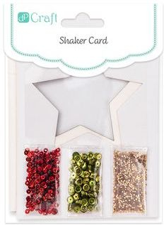 Kartë kreative dP Craft Shaker Card Star, 1 copë, formë ylli, shumëngjyrëshe