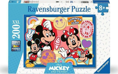 Puzzle për kalamajt Ravensburger On the Road with Mickey and Minnie, 200 copa XXL, 8+