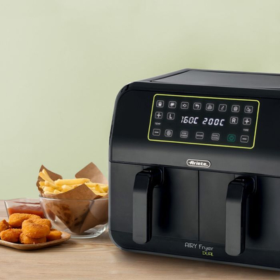 Fritezë me ajër të nxehtë Ariete 4623/00, dyshe, 8 l, 1700W, e zezë
