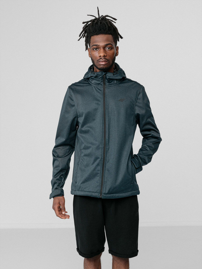 Xhaketë softshell për burra 4F H4Z22 SFM350, NeoDry 5000, me kapuç, blu e errët melange