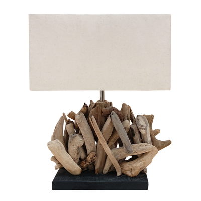 Lampë tavoline Twiggy HM4424, drejtkëndore, 35.5x15x47cm, kapak i bardhë