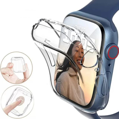 Mbulesë orë inteligjente Hurtel Ultra Clear për Apple Watch 44mm Series 4/5/6/SE, TPU, e tejdukshme