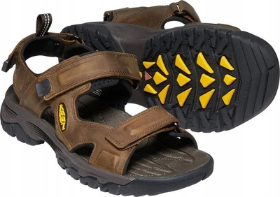 Сандали за мажи Keen Targhee III Open Toe 1022423, велкро, амортизирачки ѓон, кафеави