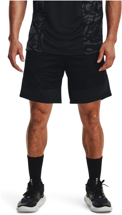 Кратки спортски панталони Under Armour Heatwave Hoops, мрежеста вентилација, брзо сушење, црни