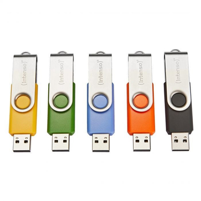 USB Intenso Basic Line, paketë 5 x 32GB, USB 2.0, shumëngjyrëshe