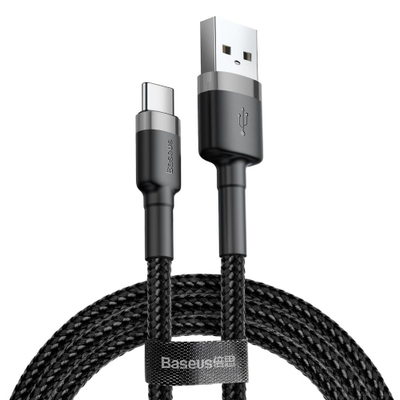 Kabllo USB Baseus Cafule, USB-A në Type-C, 2m, e zezë
