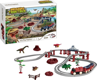 Set lodrash Trifox Battery Powered Train Dino, 78 pjesë, tren me bateri, shumëngjyrësh