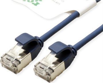 Kabllo rrjeti Roline Green Cat.6A, F UTP, 3m, i kaltër