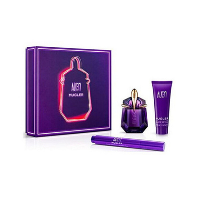 Set Thierry Mugler Alien, Eau de Parfum 30 ml + losion për trup 50 ml + brushë e parfumosur 7 ml