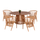 Set ngrënieje 5-pjesësh Permaine Φ150x?cm & 4 karrige (HM21076.01)