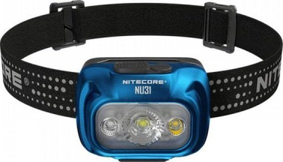 Llambë koke Nitecore NU31, 550 lm, bateri 1800mAh, USB C, blu