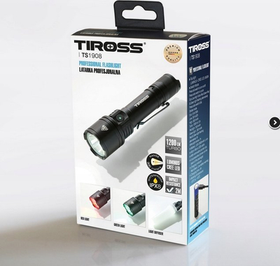 Elektrik dore Tiross TS-1908, LED profesionist, 2600mAh, i zi