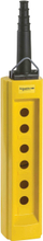 Kuti komandimi Schneider Electric XAC, 6 hapje 40mm, IP65, e verdhë