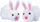 Set kreativ Titanum Rabbit, 2 lepuj dekorativë, ponponë, i bardhë