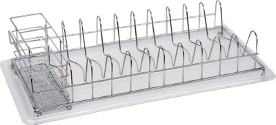 Tharëse enësh Dish Dryer 1476, çelik i kromuar, tabaka plastike, argjendtë