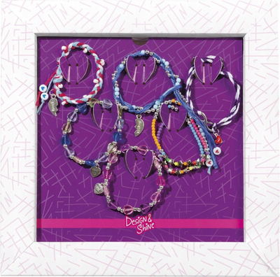 Set për byzylykë miqësie Design & Shine Friendship Bracelets, me rruaza shumëngjyrëshe