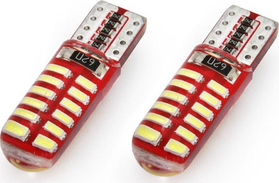 Llambë LED Canbus T10 W5W 24SMD 3014, 12V, e bardhë