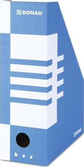 Mbajtës revista Donau CARDBOARD MAGAZINE FILE 100, karton, bardh e kaltër