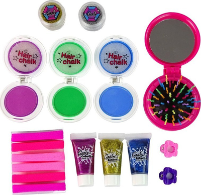 Set lodër me çantë dhe aksesorë flokësh Leantoys, plastik, rozë